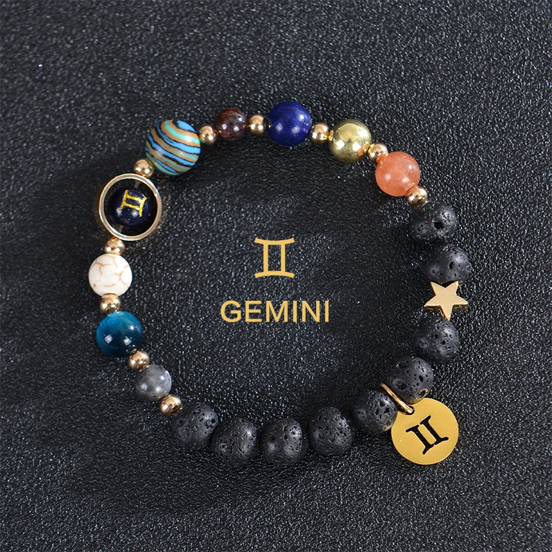 Браслеты 12 созвездий для женщин браслеты с изображением Вселенной галактики