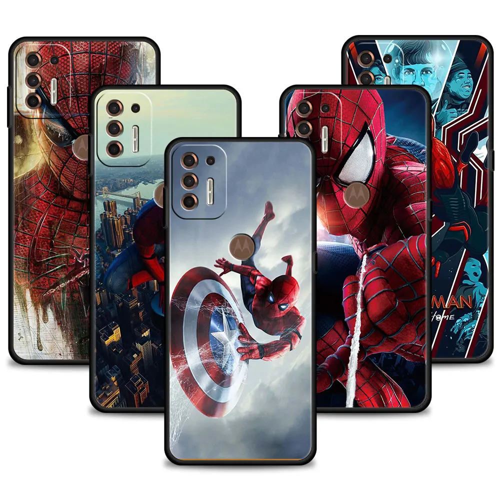 

For Motorola G31 G200 5G G60 G8 Power Lite Plus G71 G9 Play G30 G22 G60S One Fusion Phone Funda Marvel little Spider-Man TPU