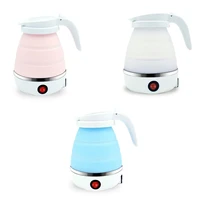 travelling folding kettle electric silicone foldable water kettles compression leak proof portable mini kettle 600ml household