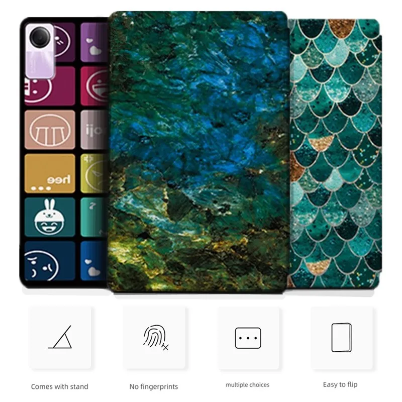 

For Funda Xiaomi Redmi Pad SE Case 11 Inch 2023 MI Pad 6 Pro Luxury Green Marble Soft Cover for Xiaomi Redmi Pad SE Tablet Case