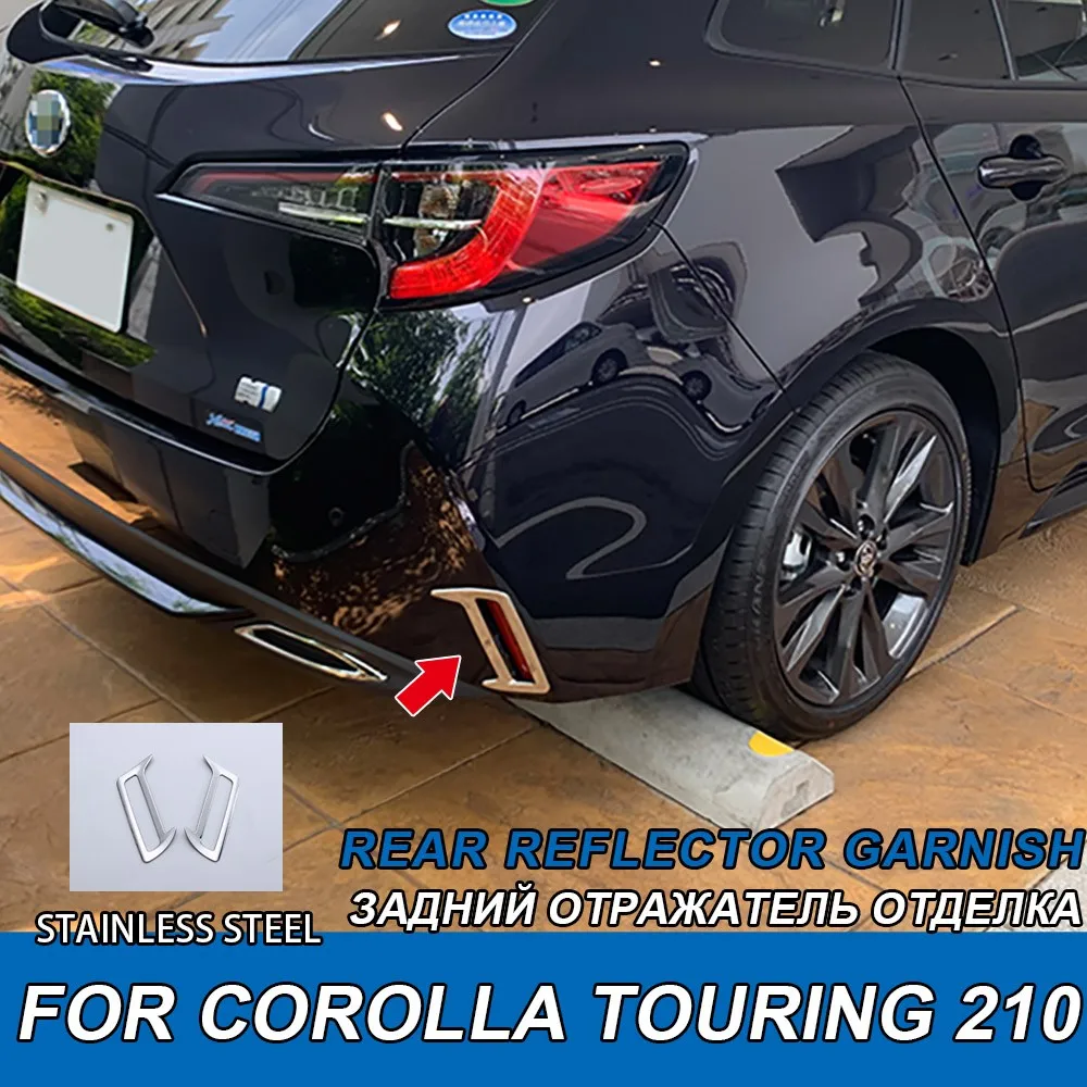 

Car REAR REFLECTOR GARNISH Stainless Steel Car Styling Tuning Accessories Rear Lamp Cover Trim For Toyota COROLLA TOURING 210
