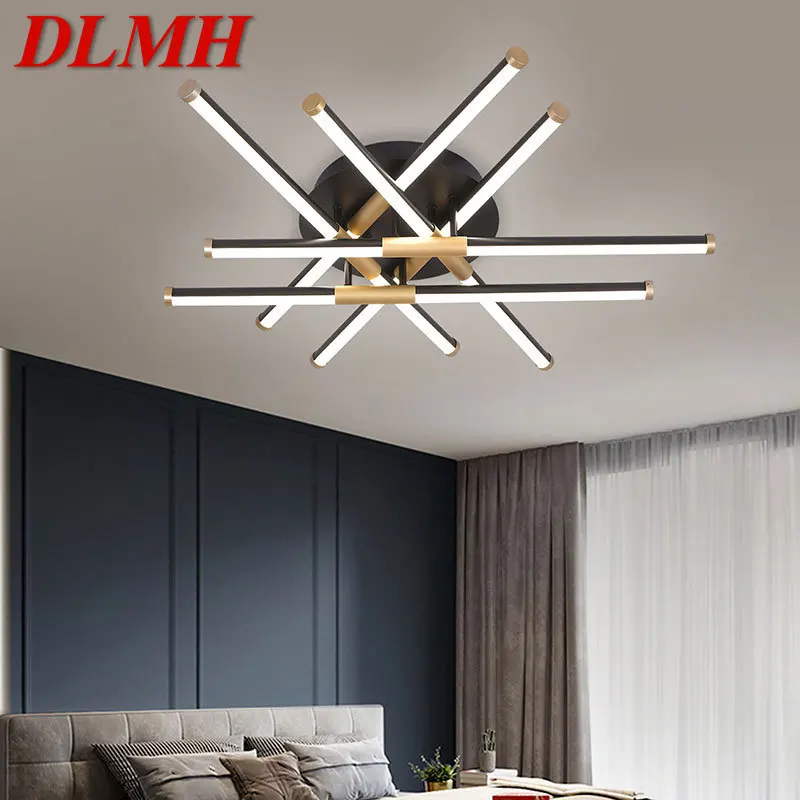 

DLMH Postmodern Ceiling Lamp Creative Simple Design LED Long Light Fixtures Strip For Home Living Room Bedroom Decor