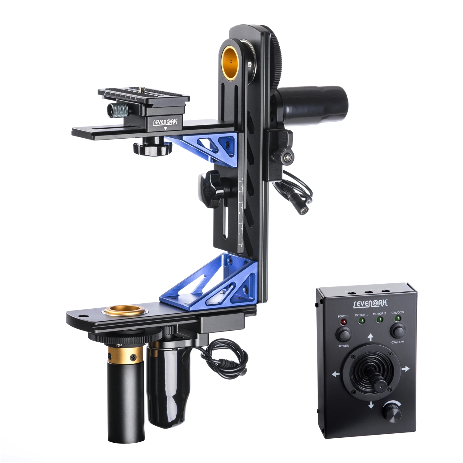 

Sevenoak SK-ECH04 Electronic 360 Panning Tilting Head Wired Remote Control for Canon Nikon Sony DSLR Camera Camcorder Load 10kg