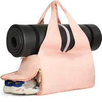 Sports Gym Yoga Bag with Wet Pocket Weekender Overnight Bag for Women with Independent Shoe Pocket and Yoga Mat Holder