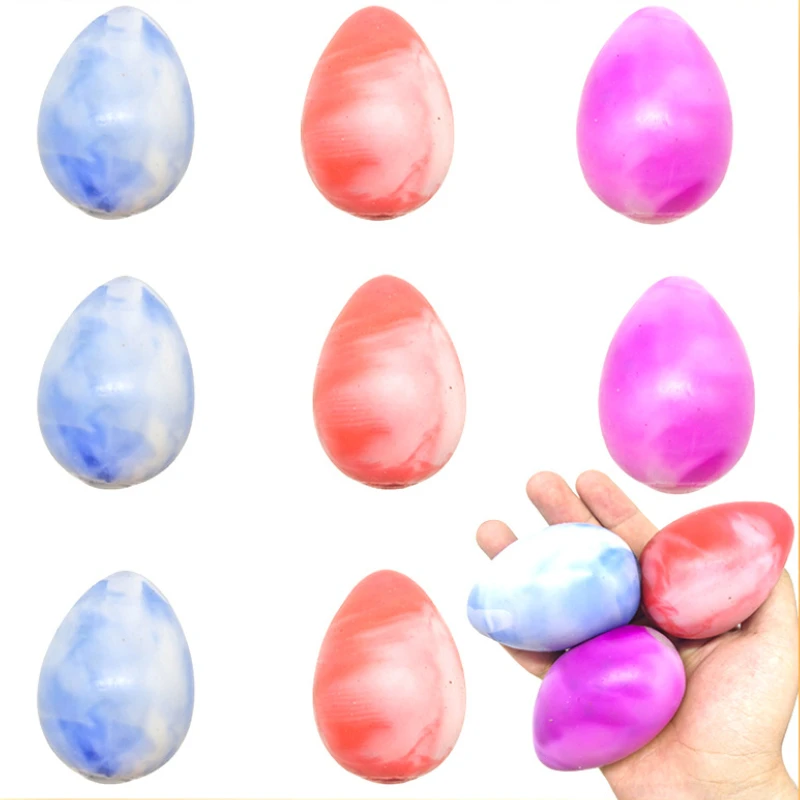

1pcs Double Color Squeeze Egg Decompression Grape Balls Stress Relief Mochi Squishy Toy for Children Adults Anti Stress