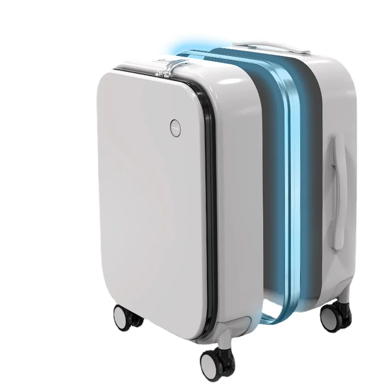 Multifunction Aluminum Frame Suitcase Carry on Rolling Luggage  Universal Wheel Suitcase Password Boarding Case 18 20 24 Inch