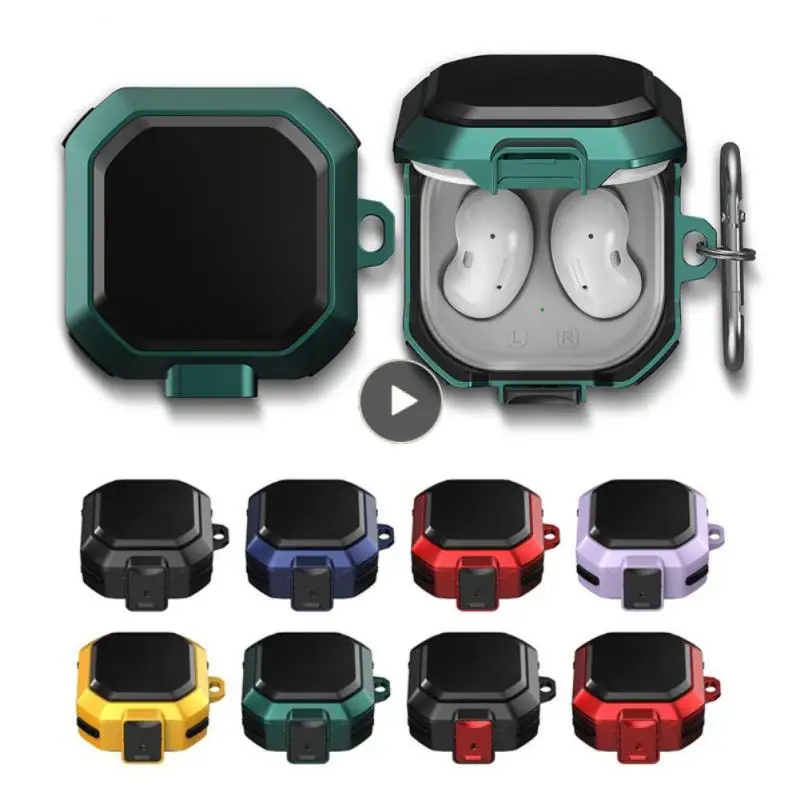 

Switch Buckle Headset Accessories Cover With Carabiner Wirless Earphone Case For Samsung Galaxy Buds Live/ /2 Secure Lock