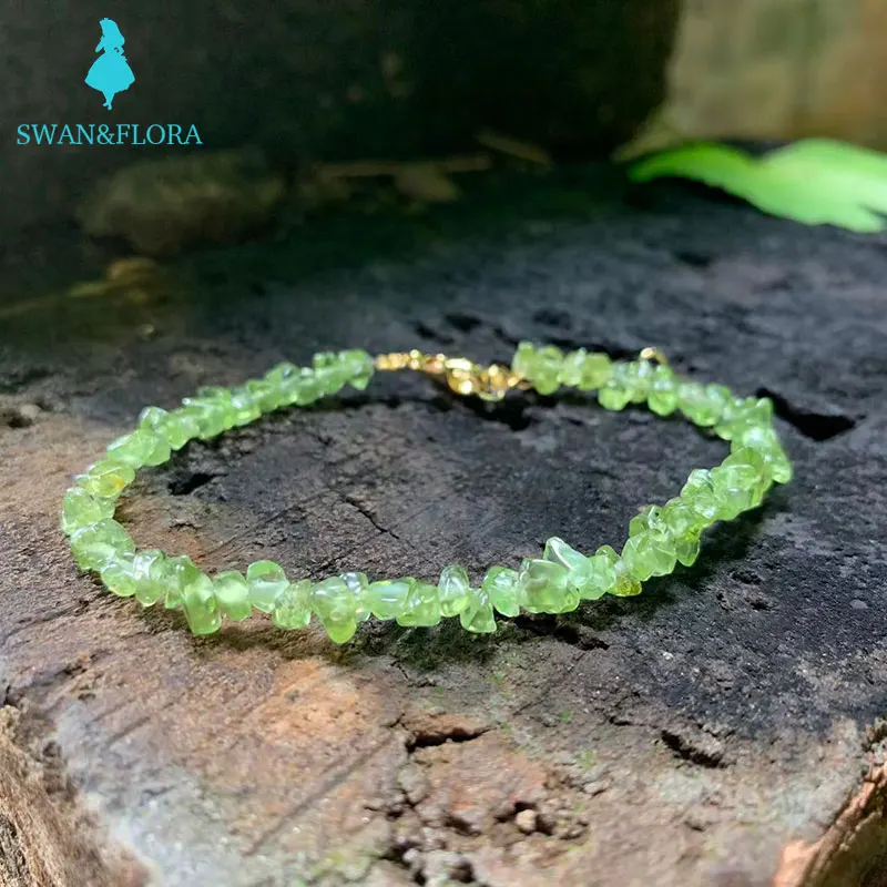 

Natural Peridot Bracelet For Woman Olivine Crystal Bracelet Jewelry Green Stones Wholesale Healing Energy Gift Lucky