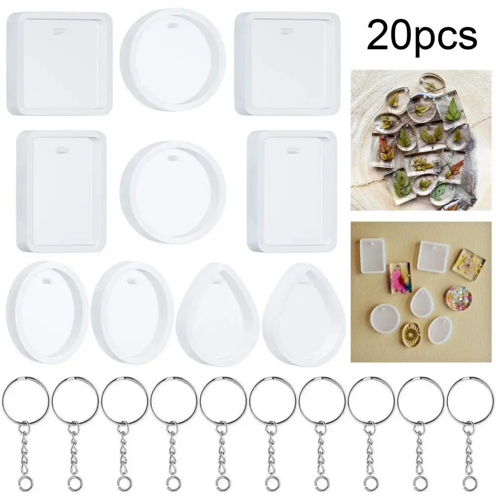 

20 шт./компл. DIY брелок, подвеска, литье, силиконовая форма, набор с брелоками, искусство, ремесла, инструменты для изготовления кристаллов