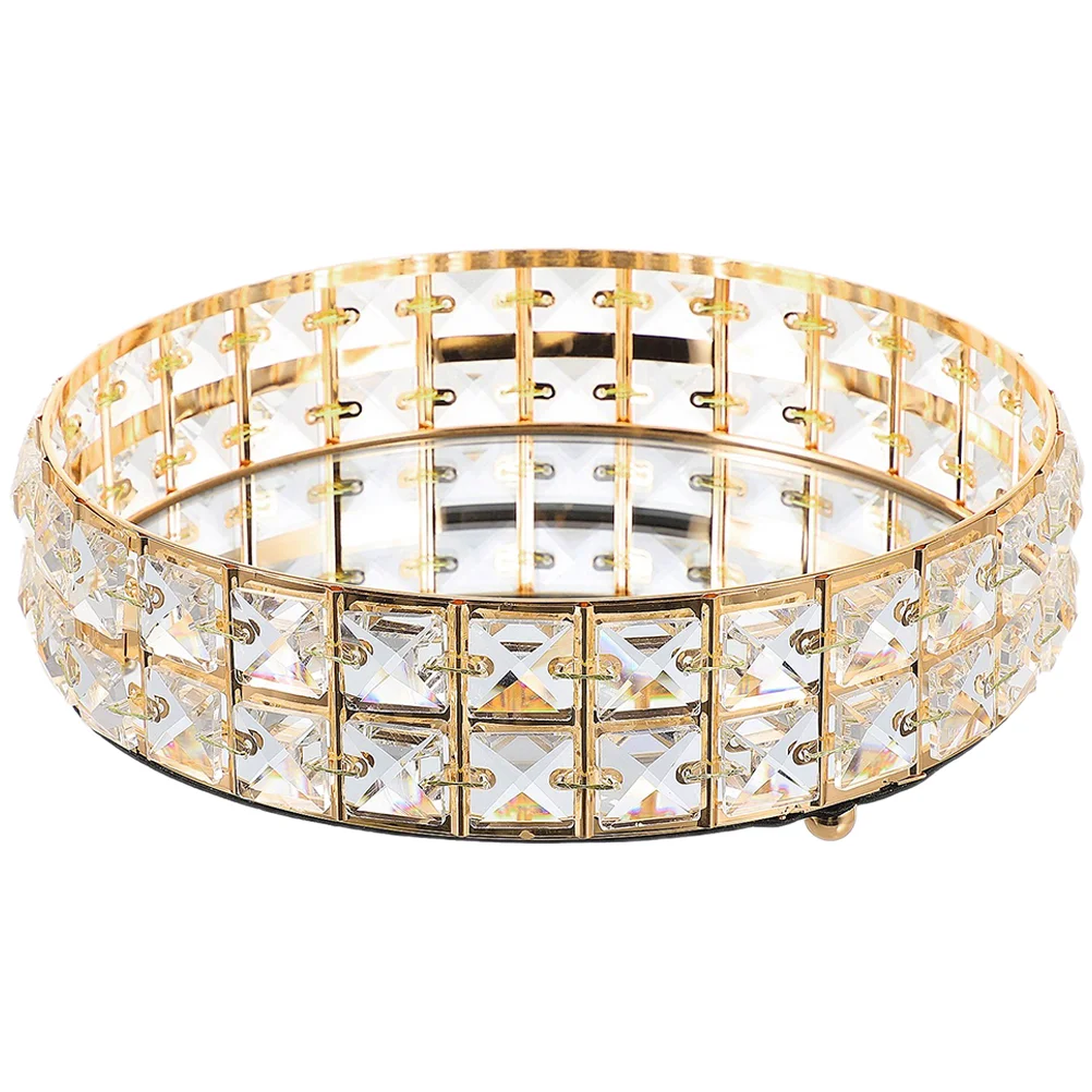 

Поднос для ювелирных украшений, зеркало для духов, комод, органайзер для хранения макияжа, тарелка для туалетного столика, декоративное Зол...