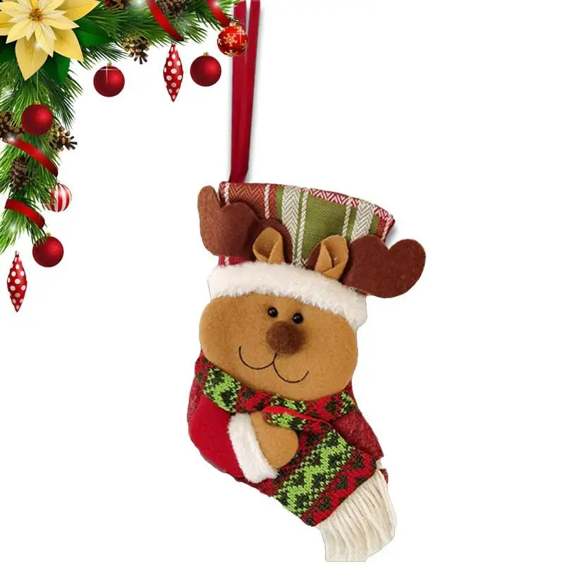 

Рождественские чулки, 3D Санта, снеговик, олень, классические большие рождественские подарочные пакеты, Плюшевые рождественские пакеты для подарков, товары для вечерние