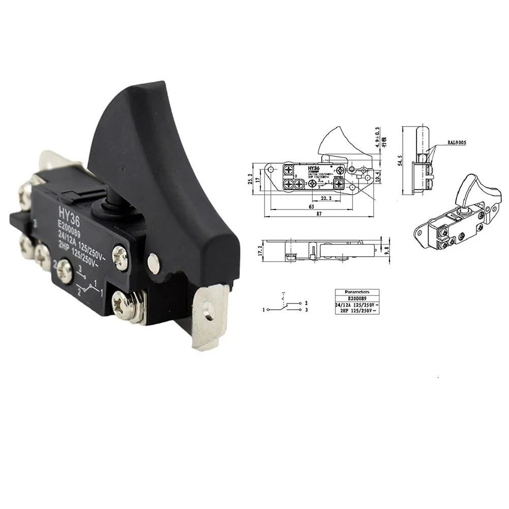 1 шт. HY36 электрическая угловая шлифовальная машина кнопочные переключатели для