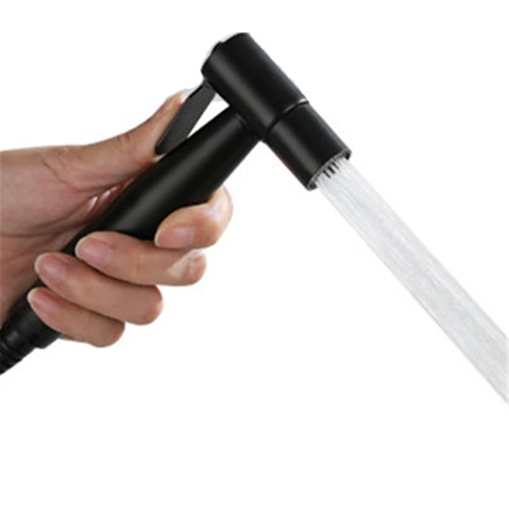 

Handheld Bidet Sprayer for Toilet Black Silver Stainless Steel Bidet faucet Bathroom Hand Sprayer Shower Head Self Cleaning Tool