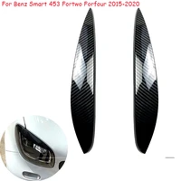 for benz smart 453 fortwo forfour 2015 2016 2017 2018 2019 2020 car headlight eyebrows headlamp eyelid cover stickers trim