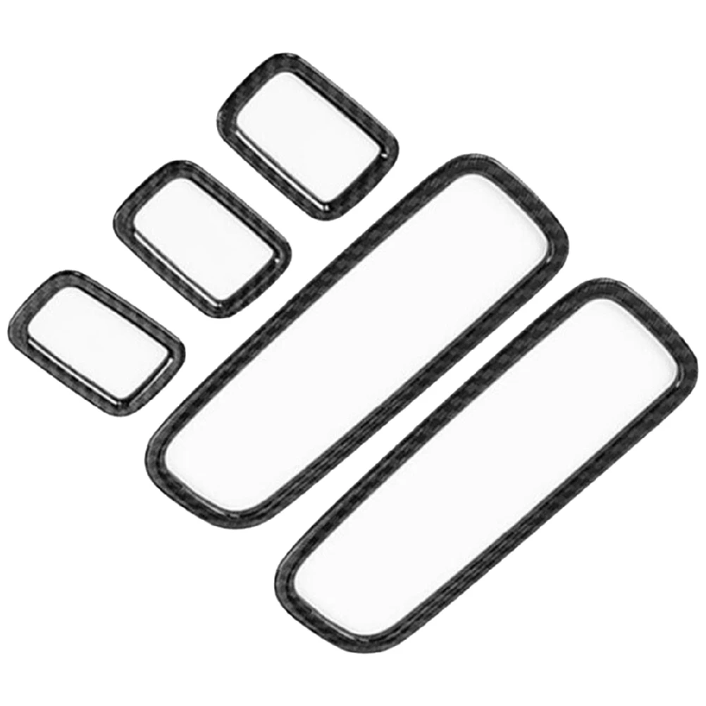 

Car Carbon Fiber Grain Window Switch Button Garnish Trim Frame for