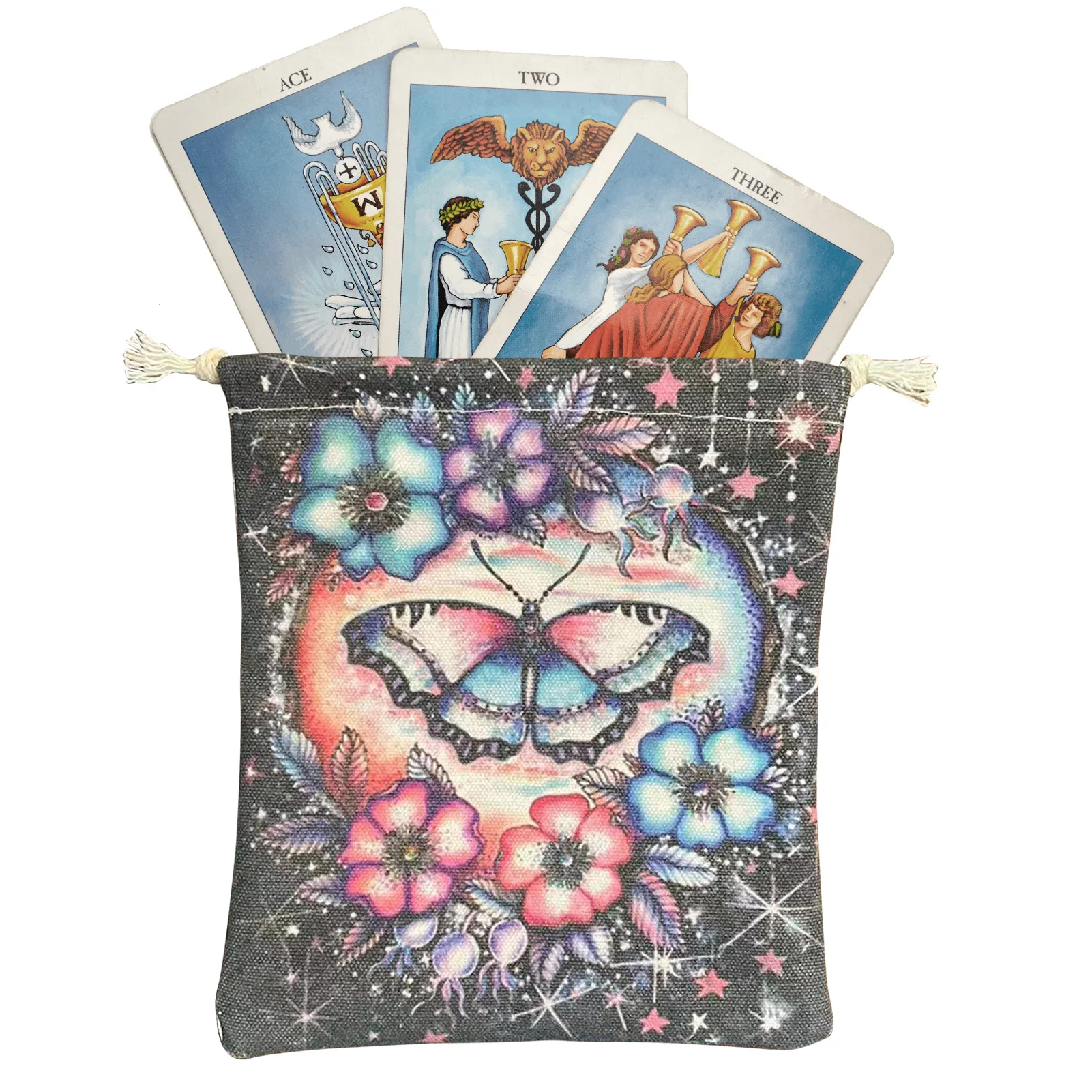 

Tarot Bag Printed Tarot Card Storage Bag Anti Lost Oracle Decks Pouch Drawstring Bag Small Dice Storage Bag For Tarot Fate
