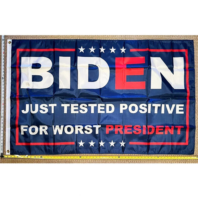 

Donald Trump Flag FREE SHIPPING Biden Just Tested Positive for Worst President B America W Desantis USA Sign 3x5' yhx0336