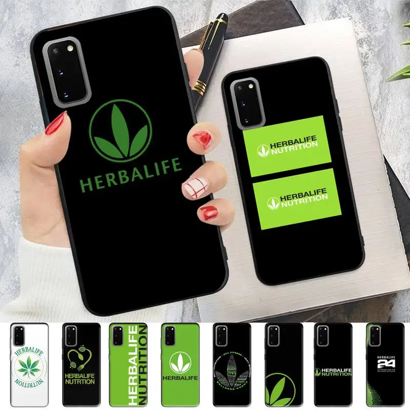 

Black H-Herbalife green Phone Case for Samsung S10 21 20 9 8 plus lite S20 UlTRA 7edge