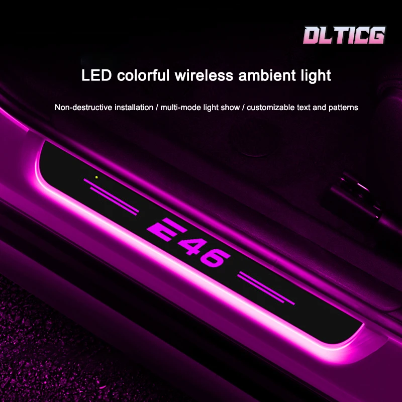 

For BMW E90 E70 E46 E39 E60 E53 E87 E30 E36 E38 E91 Car LED Welcome Pedal Light Interior Mood Lighting Can Be Customized Logo