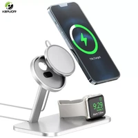 2 in 1 wireless charging dock stand for iphone 12 pro max mini phone desktop holder for apple watch i watch charger stand