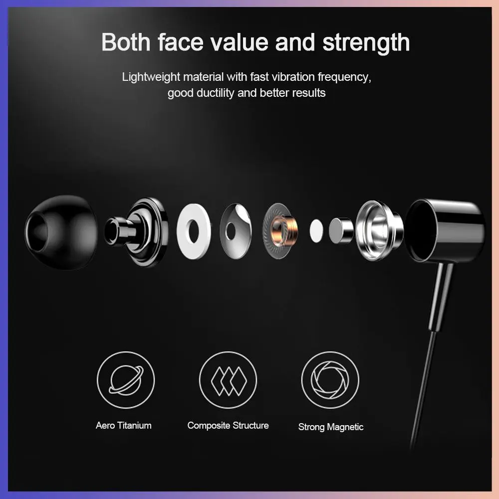 3.5mm In-Ear Earphones 1.1m Wired Control Sport Headset Wired Headphones For Computer Huawei Honor Smartphone With Mic images - 6