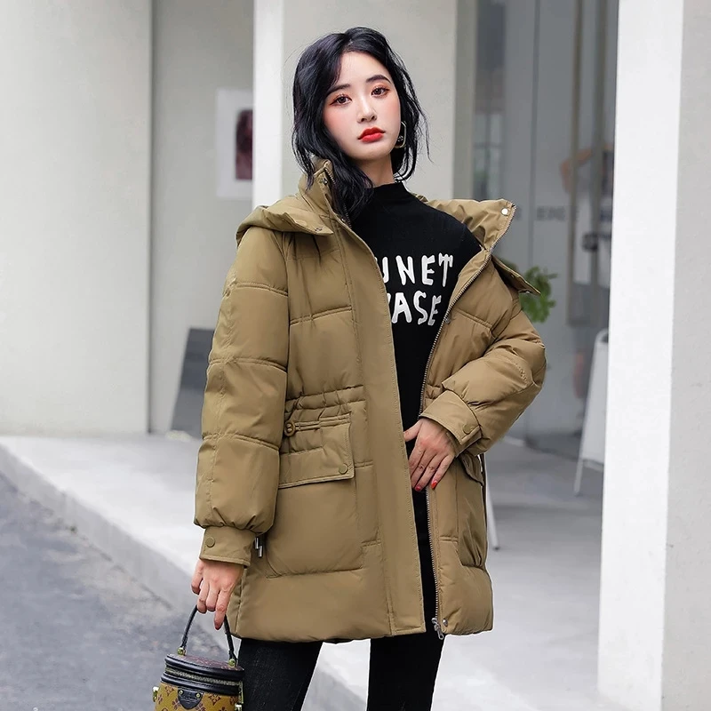 Winter Jacket Women Outwear 2022 New Women Winter Cotton Coat Korean Loose Hooded Cotton Padded Jacket Women Warm Thick Parkas