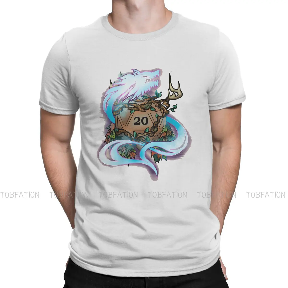 

DnD Druid Tshirt Graphic Men Tops Vintage Grunge Summer Streetwear Cotton Harajuku T Shirt