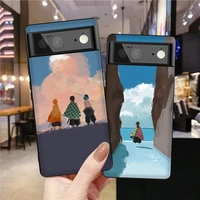 demon slayer fundas for google pixel 6a back cover for google pixel 6pro 6 2 3 3a 4 4a 5 5a 5g xl soft tpu cute anime phone case