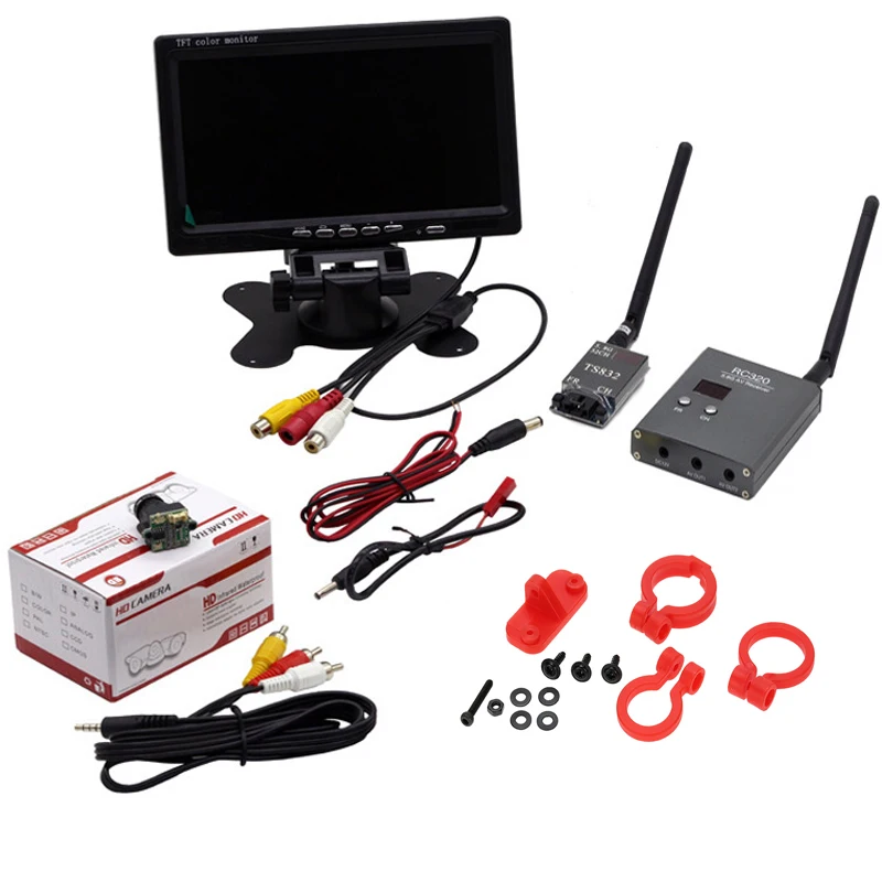 

FPV Kit Combo System 1000TVL Camera + 5.8Ghz 600mw 48CH TS832 RC832 + 7 inch LCD Monitor for FPV F450 S500