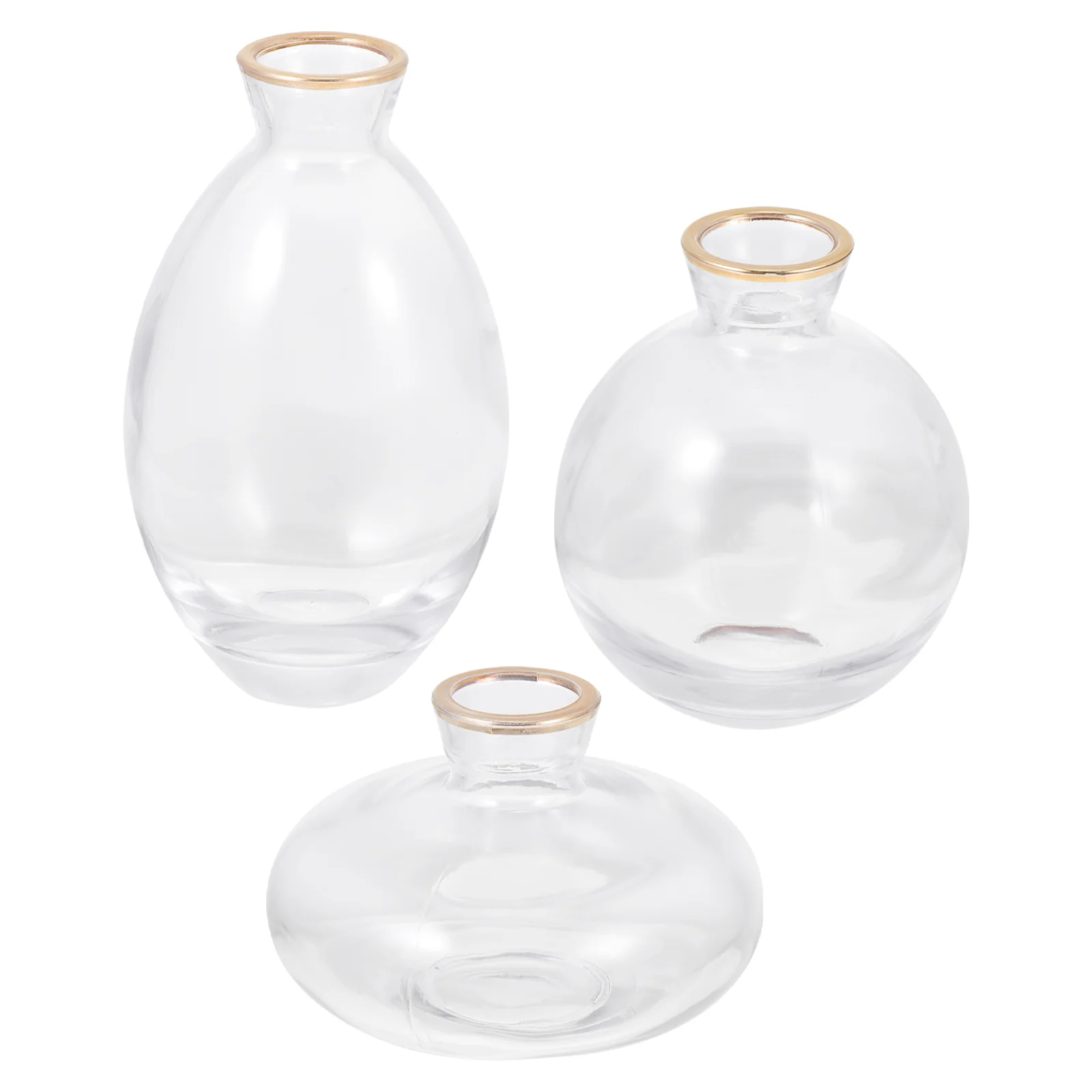 

3Pcs Rustic Decorative Vase Modern Flower Vase Small Glass Flower Vases Single Bud Vase Set Glass Bud Vase Bud Vase