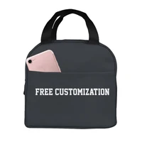 free customization cooler bag portable zipper thermal lunch bag convenient lunch box tote food bag