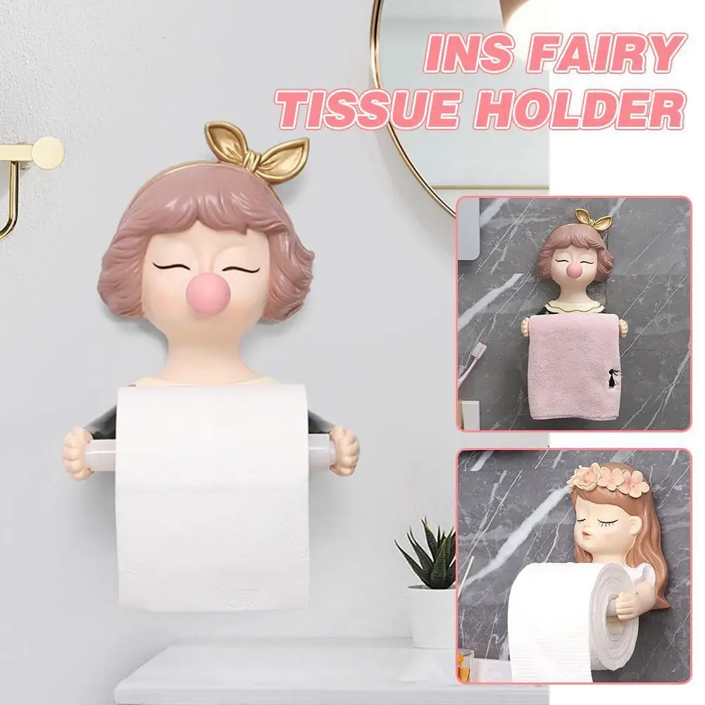 

Ins Сказочный держатель для салфеток, длинные волосы, прекрасное украшение, светлый роскошный держатель для туалетной бумаги в ванной комнате, аксессуары S6c6