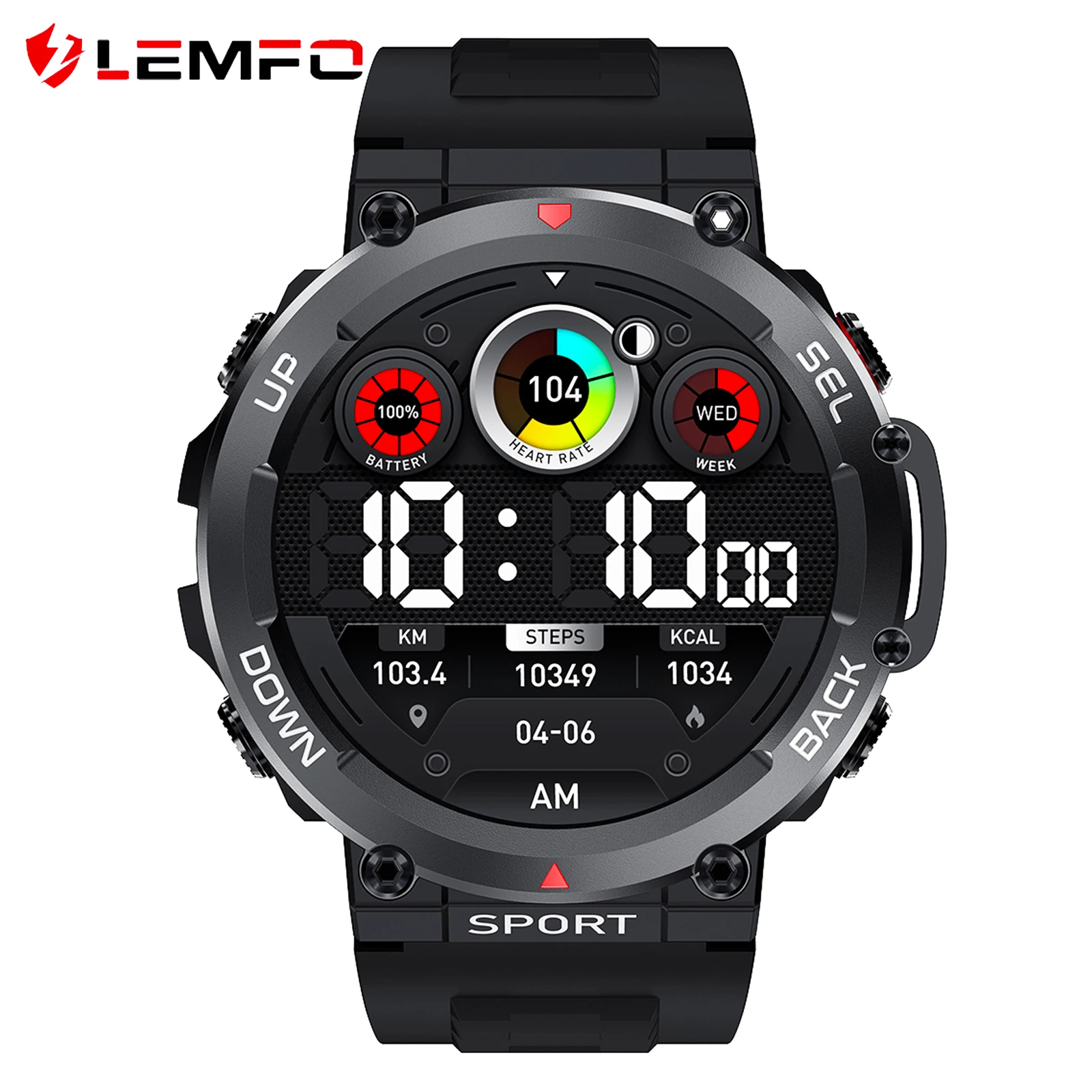 LEMFO LF33 часы мужские наручные аккумулятор 400 мАч смарт Bluetooth-вызов smart watch IP68