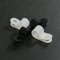 freeshipping 100pcsset 3 3 5 3 6 4 8 4 10 4 13 2 16 19 r type nylon cable clamp black clips fixed insulation management line