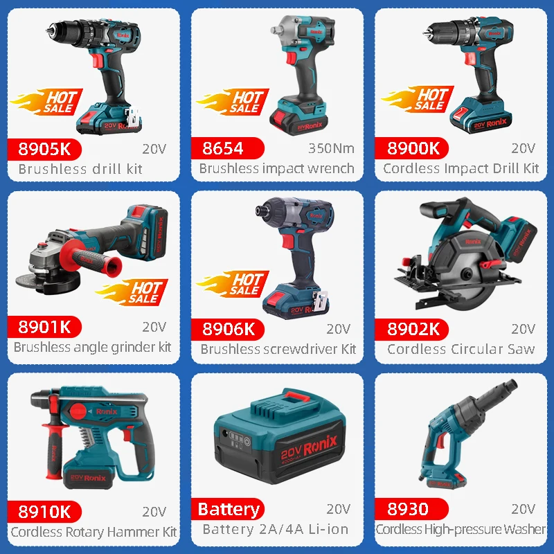 Ronix 20V Литиевый bürstenloser Bohr schrauben dreher/Bohrer/Schlagkraft bohrer