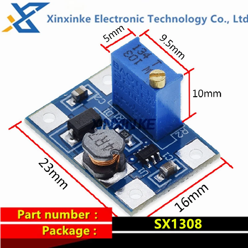 

SX1308 DC-DC Upvoltage Regulated Power Module Large Current 2A Booster Power Module