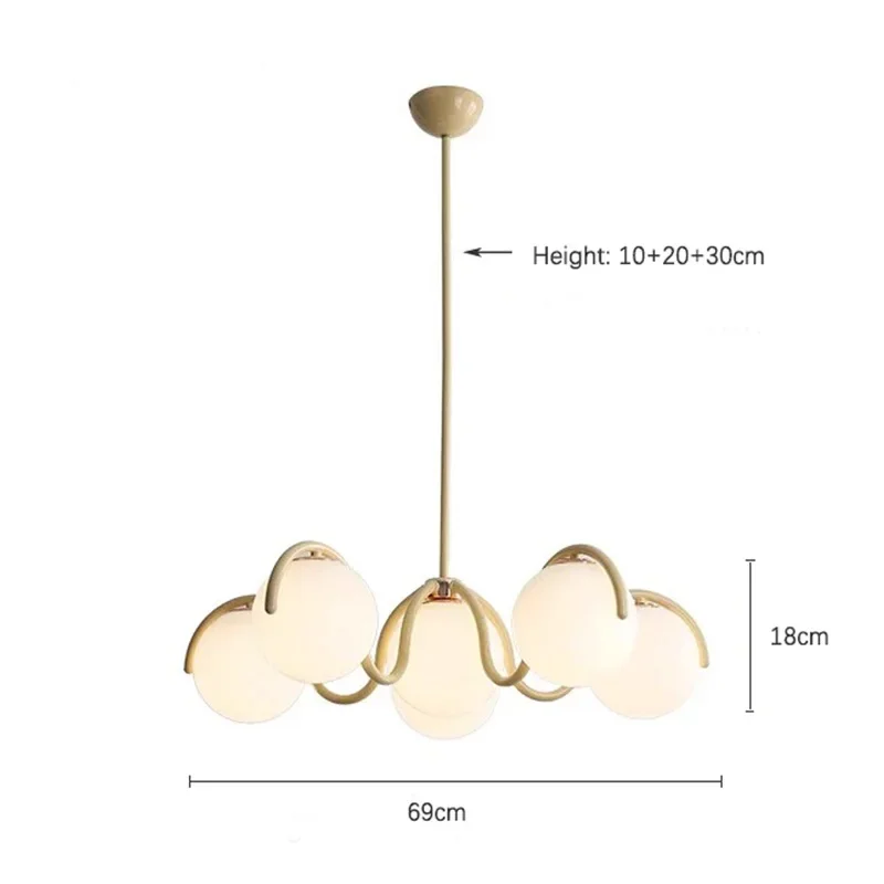 

Подвесной светильник TAONUANSHU Magic Bean светло-желтый/темно-красный