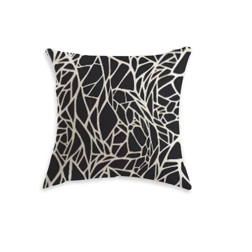 Лен/хлопок наволочка геометрический принт