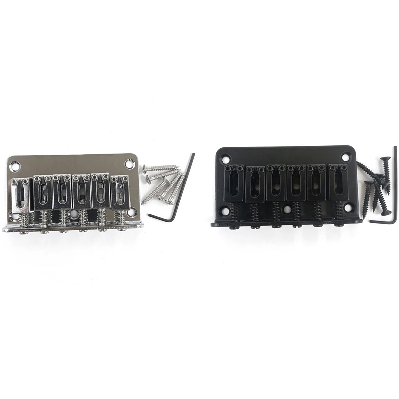

Fixed Bridge 6 Saddle Electric Guitar Top Loading Bridge 78Mm Chrome Guitar Accessories Electric Guitar Parts