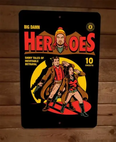 Металлический Настенный знак с изображением больших героев блестящие сказки о