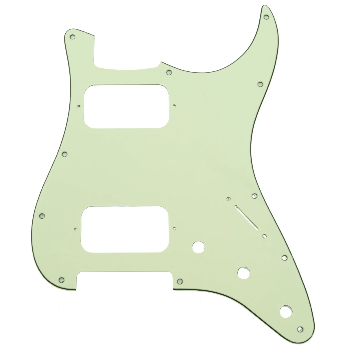 

Musiclily Pro 11 Holes Round Corner HH Strat Pickguard for American/Mexican Fender Standard Stratocaster, 3Ply Mint Green