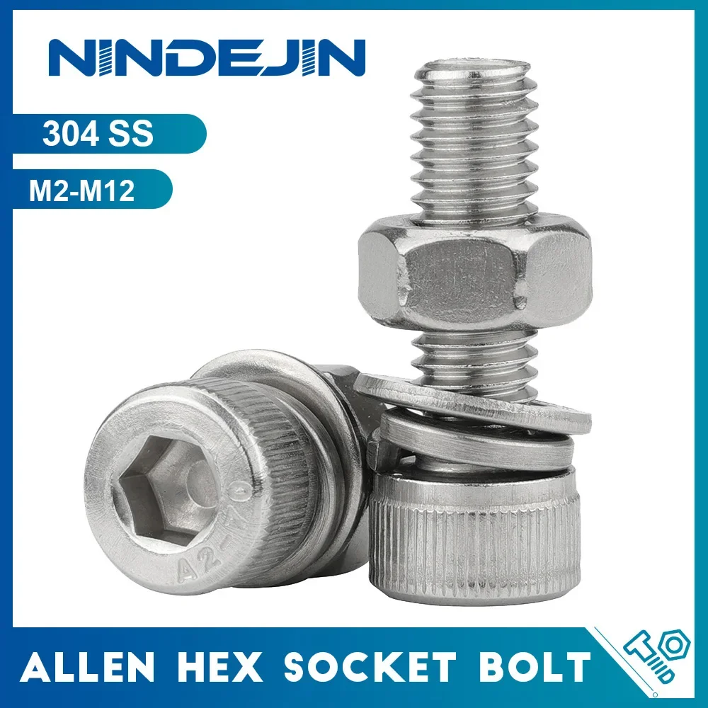 

Комплект болтов и гаек NINDEJIN из нержавеющей стали M2-M12