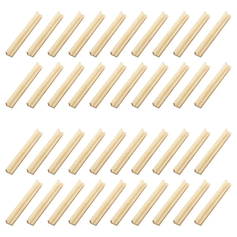 

40-Pack Wooden Tile Holders Replacement Rack Letter Racks Trays, Scrabble Tile Holders Great For Crafts,Game Stands,19Cm