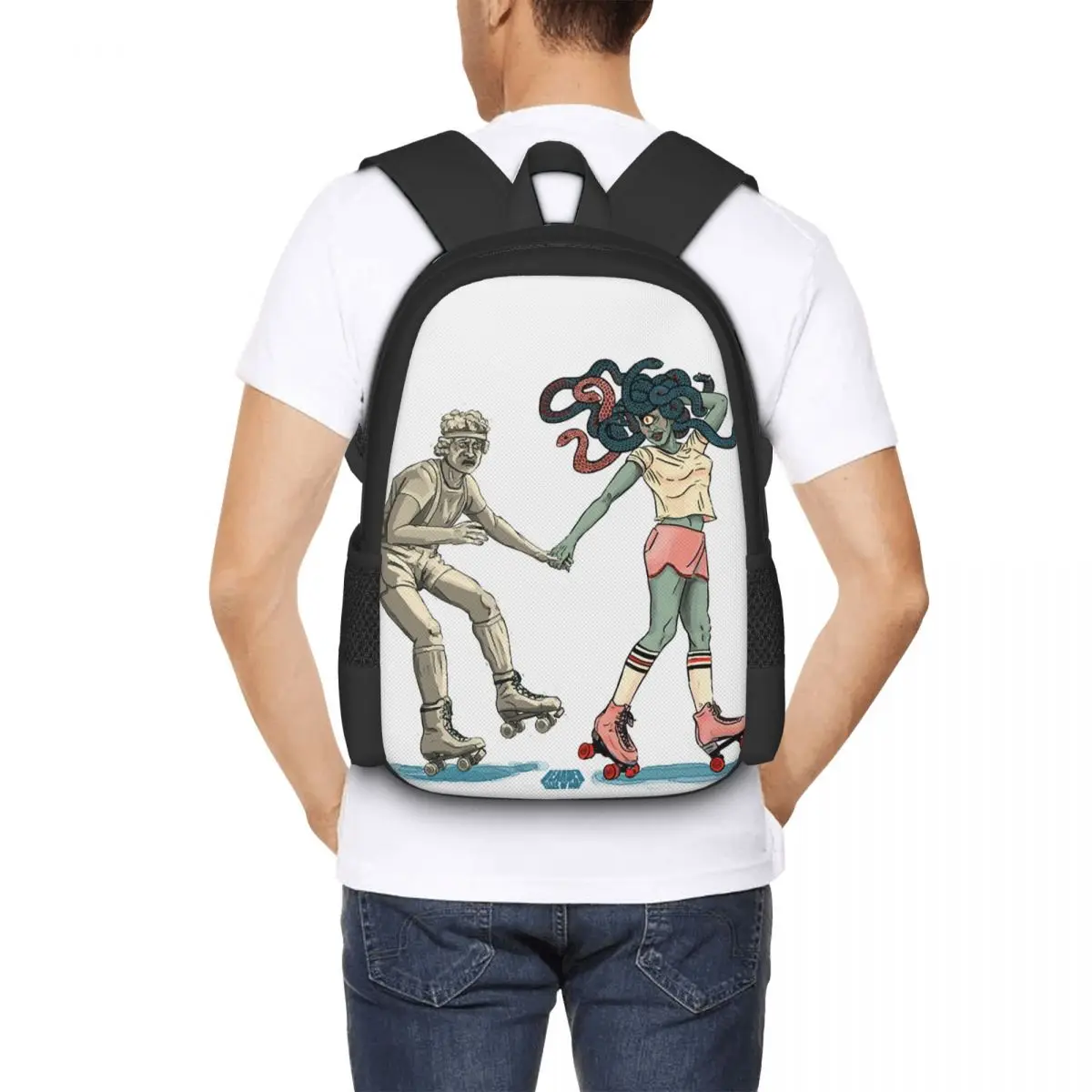 Roller Disco Medusa Backpack for Girls Boys Travel RucksackBackpacks for Teenage school bag