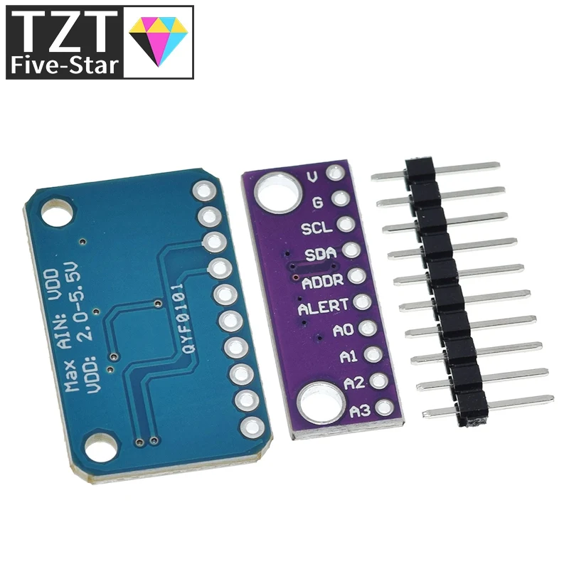 TZT ADS1115 16-битный модуль I2C прецизионный АЦП 4-канальная макетная плата Pro усилитель