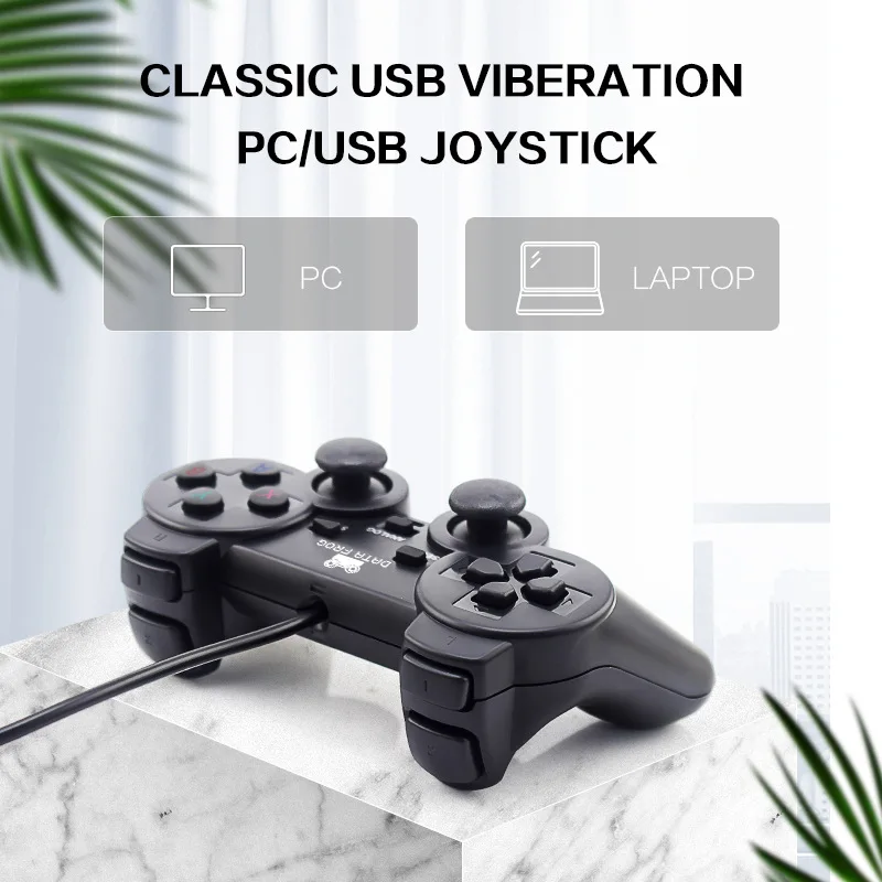 

Data Frog Vibration Joystick PC Laptop USB Wired Game Controller For Winxp/Win7/Win8/Win10 Vista Gamepad