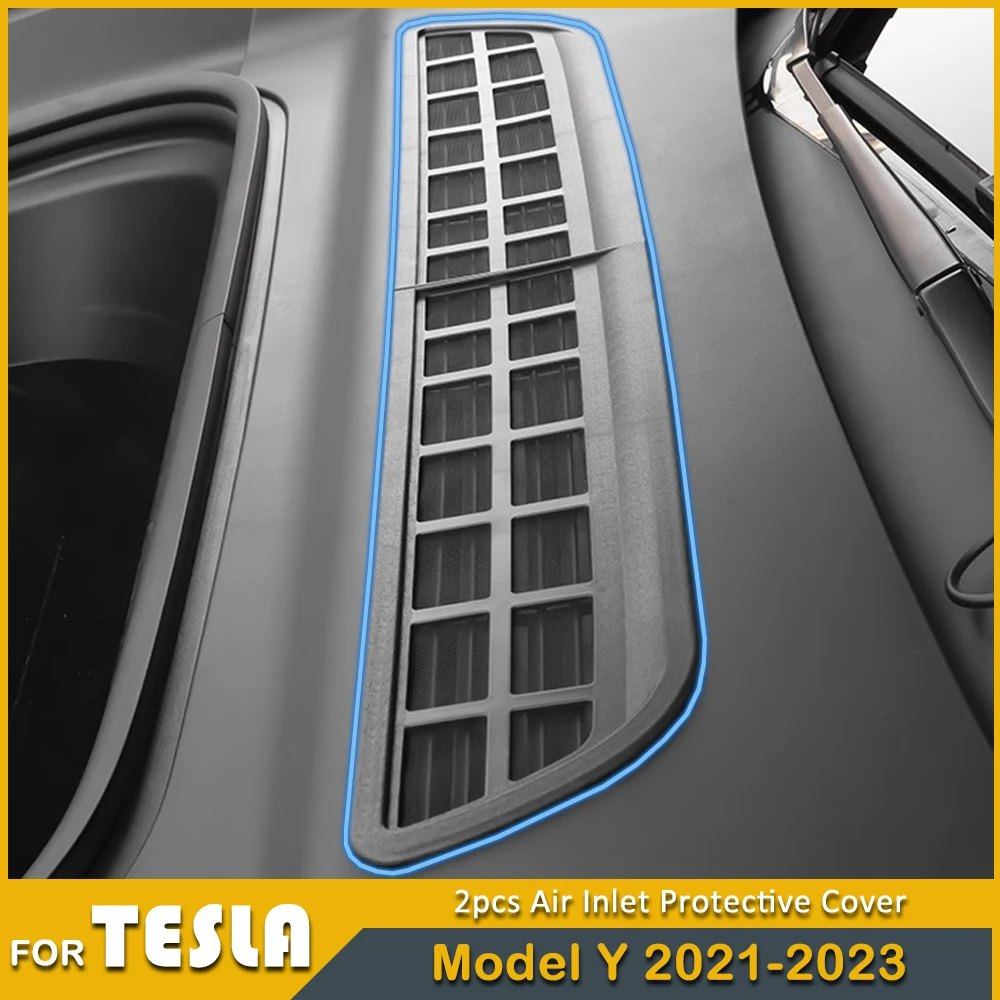 

2 шт. Автомобильная решетка воздухозаборника предотвращает засорение, защита от насекомых, замена для Tesla модели Y 2021 2022 2023, автомобильные аксессуары