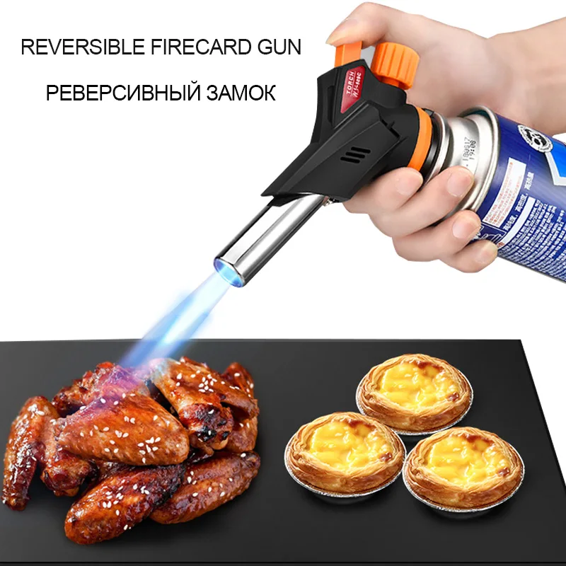 Grassland Burner Gas BBQ Gun Torch Outdoors Barbecue Blowtorch Multipurpose Lighter Gamp  Flamethrower Camping Equipment Lighter