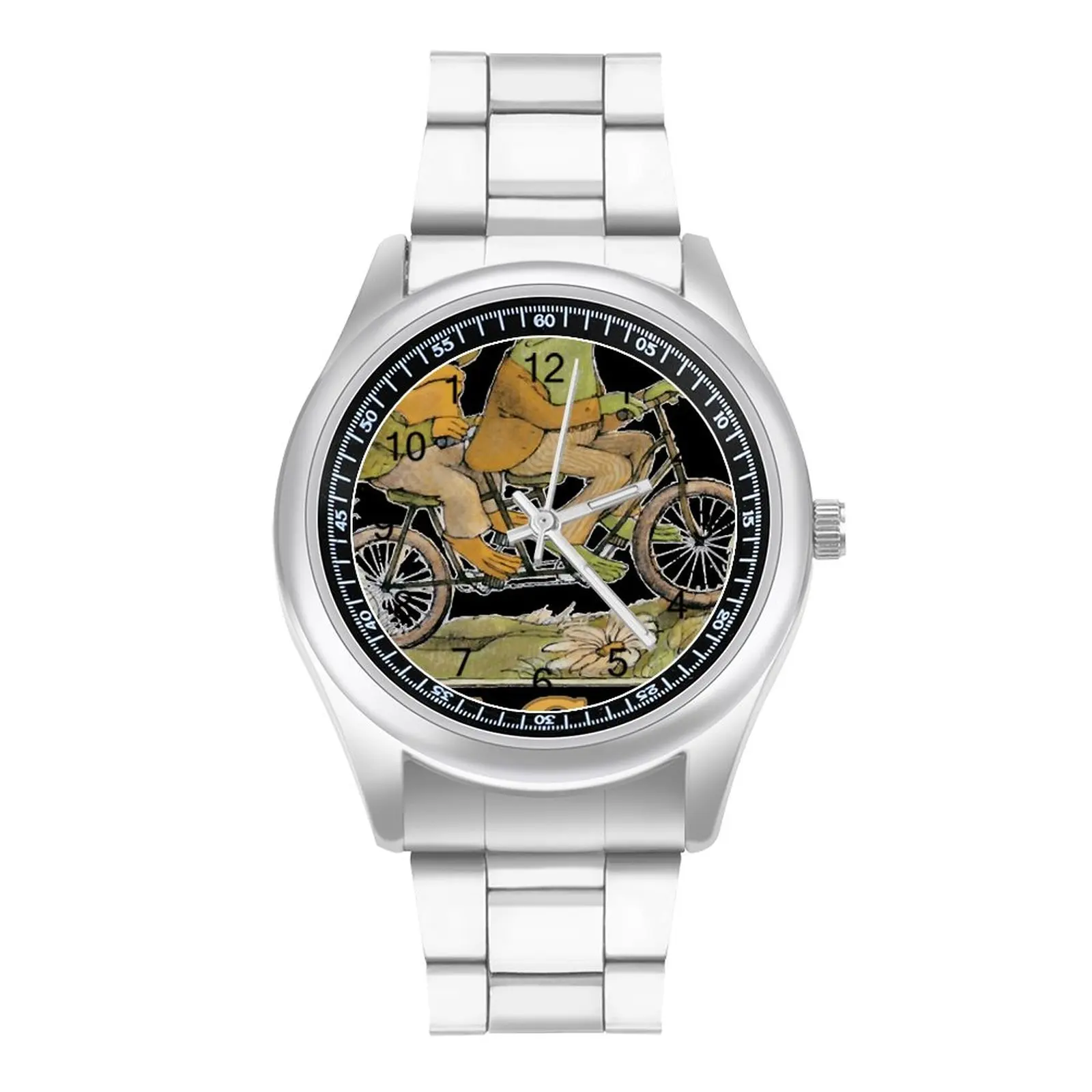 

Frog And Toad Be Gay Quartz Watch Bisexual Spring Aesthetic Wrist Watch Stainless Photo Upwrist Couple Wristwatch