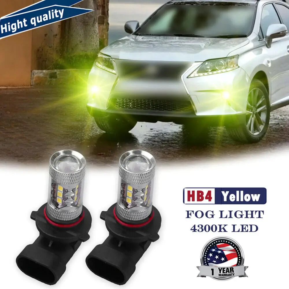 

80W 2000LM Yellow 9006 HB4 LED Fog Light Replacement For Lexus ES IS GS LS RX